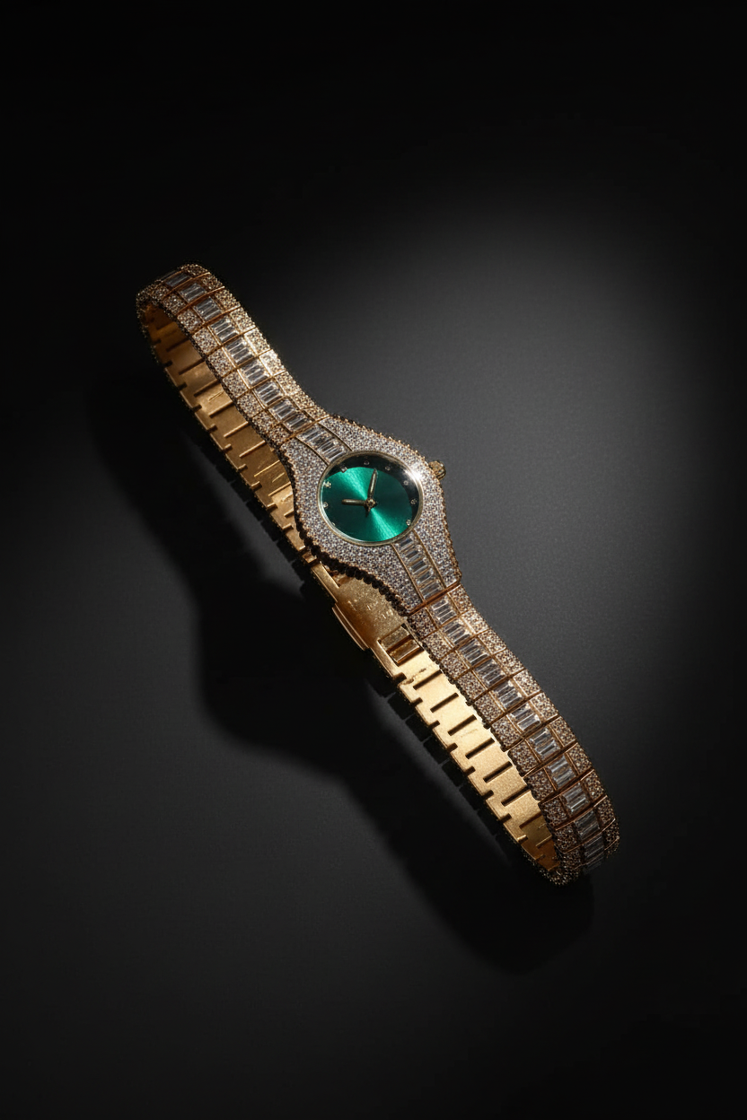 Luxury Gold Watch - Dramatic Dark Background