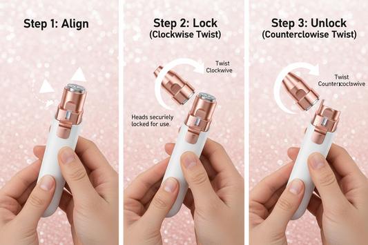 2-in-1 Multifunctional Electric Facial Hair Remover & Eyebrow Trimmer for Women