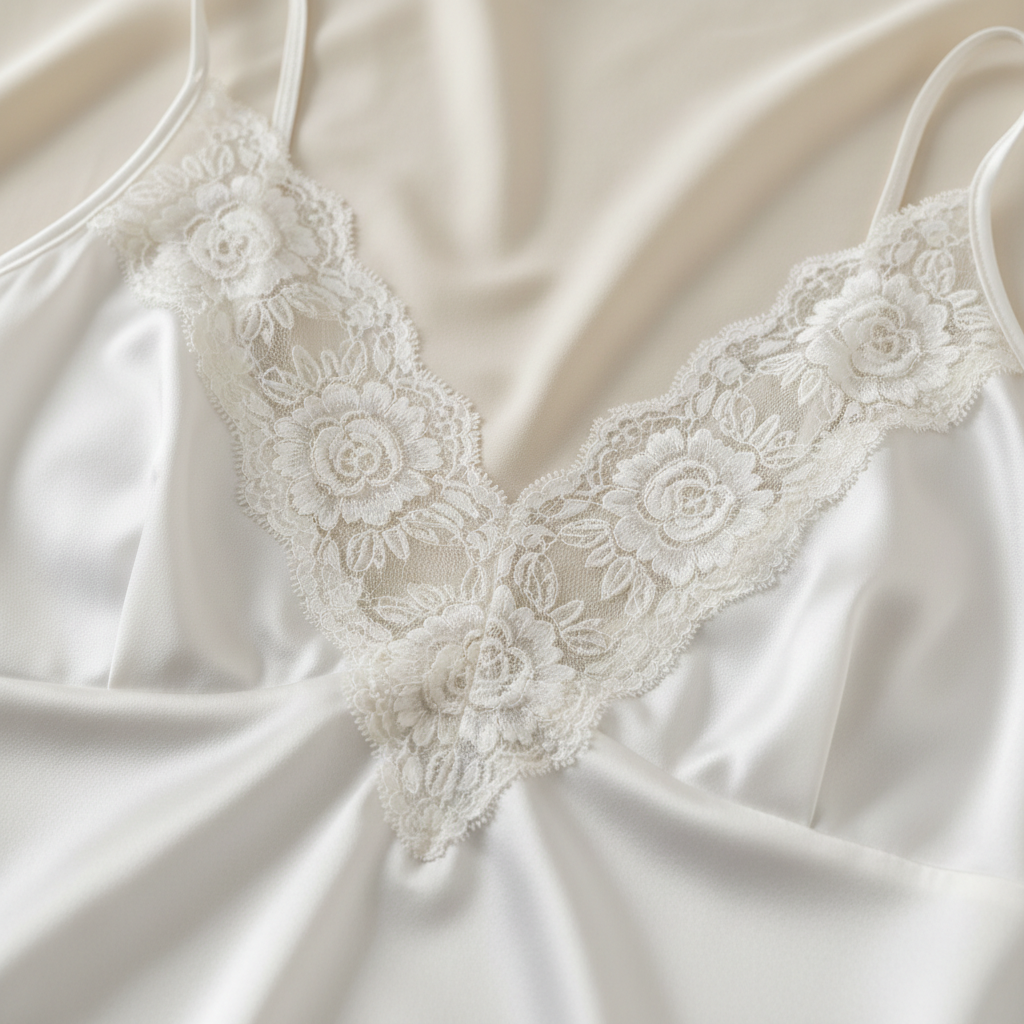 White Slip Dress Detail